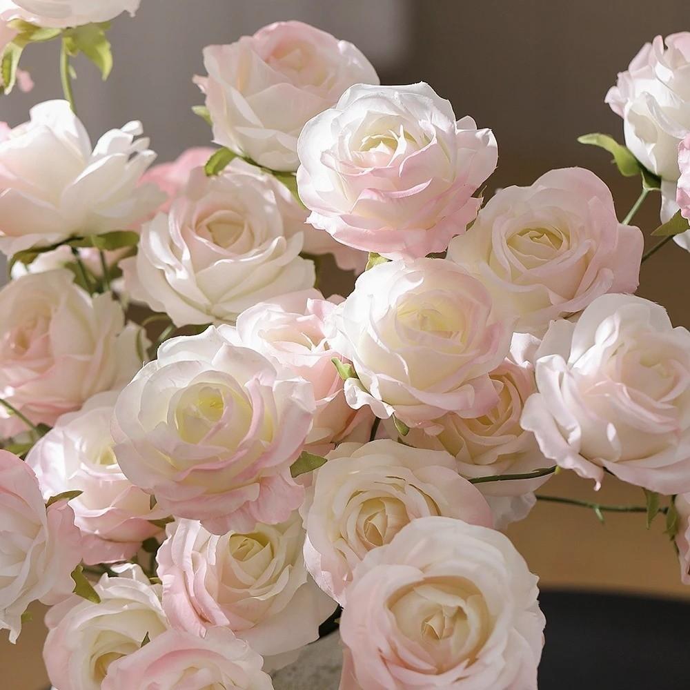 Vintage Simulated Rose Bouquet 3 Heads Flower Bouquet Home Decoration  Valentine's Day Gift