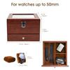 ProCase Wooden Watch Lacquer with Glass Display Day Gift Men's Box, 6-Slot, Finish, Top, Two-Tier Case, Father's (Espresso)