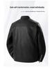 Men's Trendy Versatile PU Leather Motorcycle Jacket with Stand Collar for Autumn and Winter