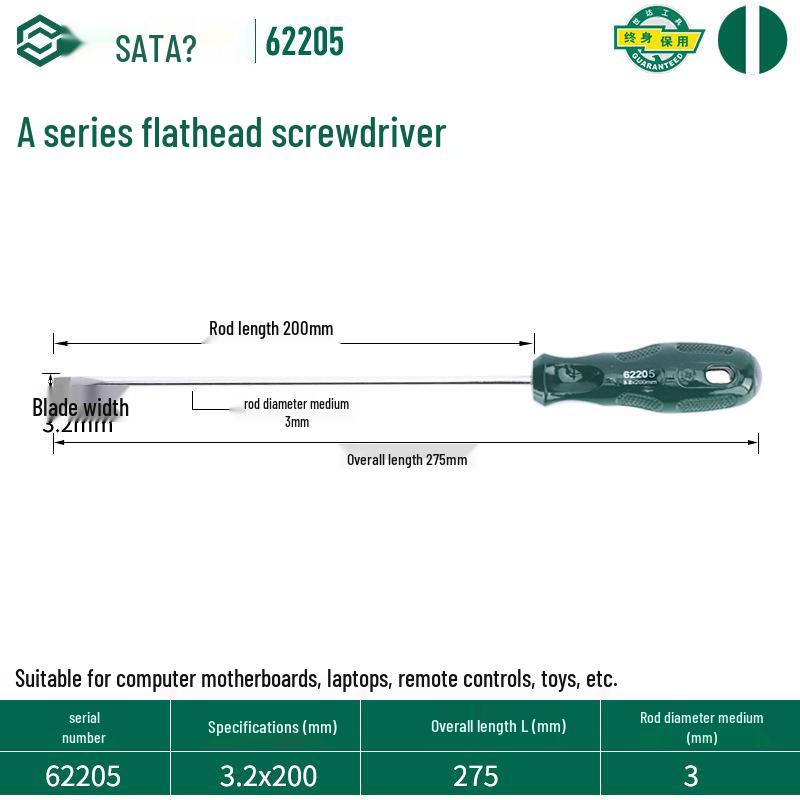 Sata Stubby Screwdriver Set: Phillips, Slotted, Flathead, Torx