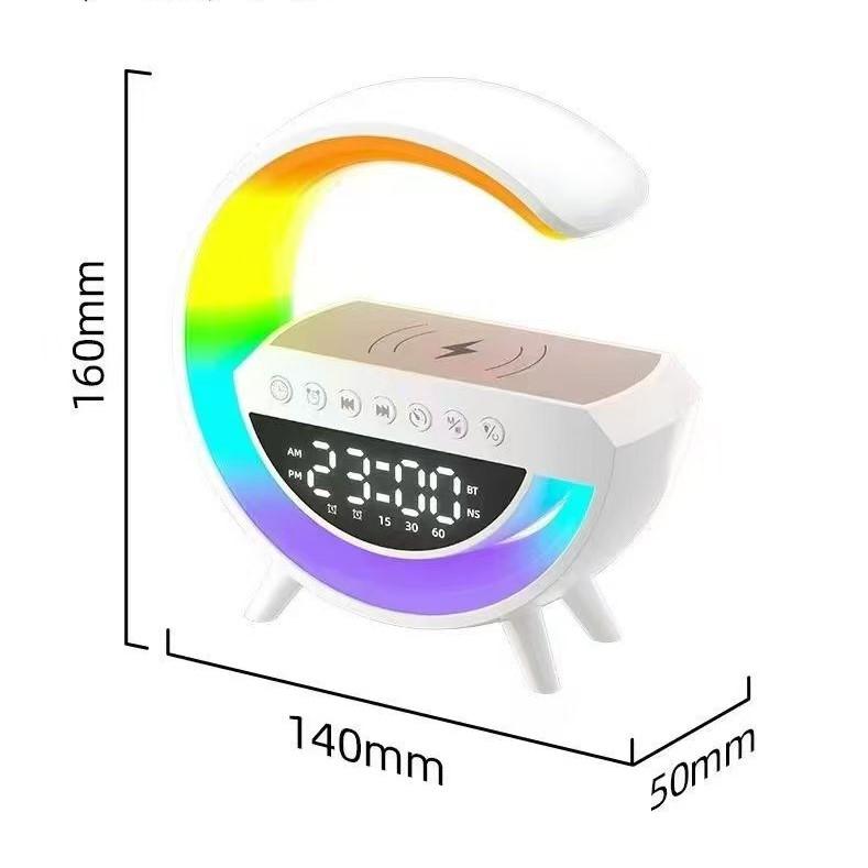 Multifunction 3 in 1 Wireless Charger Pad Stand Bluetooth Speaker RGB Night Light Fast Charging Station For Smartphone iPhone Samsung Xiaomi Huawei