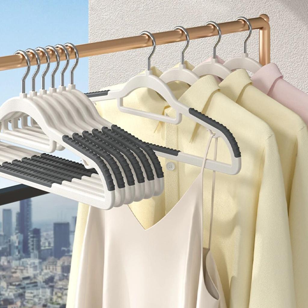 10PCS Clothes Hanging Household Hangers Non-slip Dormitory Bedroom Special Storage Clothes Hanging No Trace