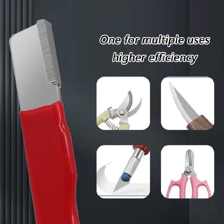 5 Piece Handheld Garden Tool Sharpener for Sharpening Pruning Shears, Scissors, Quickly Restores Blade Sharpnesses, Pocket Blade Sharpening Tool
