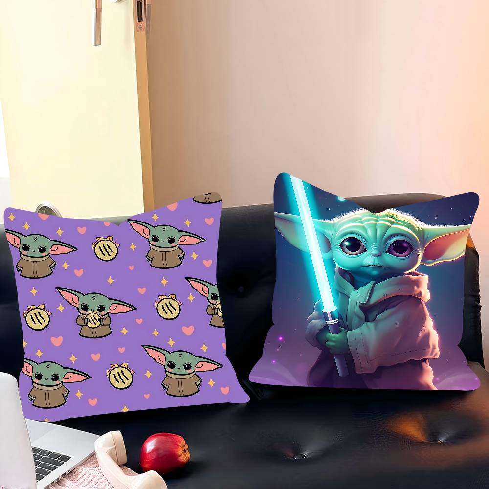 Poszewka na poduszkę Baby Y-Yoda Zdejmowana Zmywalna Poszewka na poduszkę – Miękka pościel na każdą porę roku