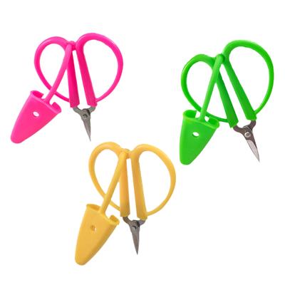 Mini-Bastelschere für Kinder mit Schutzhülle, robuste Trimmerschere aus Edelstahl zum Nähen, Sticken, Papierbasteln