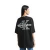 Calvin Klein Letter Print Crew Neck Short Sleeve T-Shirt Unisex Tops Space-Black J400321BEH