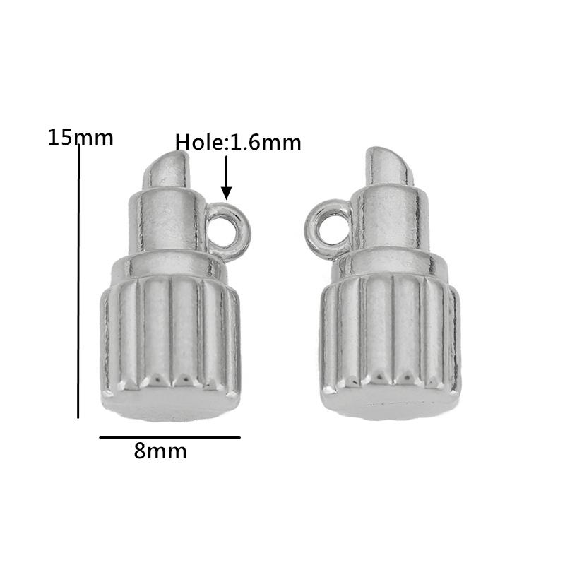 3pcs Lipstick Rabbit Conch Lovers Charms Skull Heart Mushroom Stainless Steel Pendants for DIY Necklace Bracelet Jewelry Making