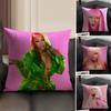 N-Nicki Minajj Singer Cushion Cover Natural Linen Organic Fabric Double-Sided Printing Sofa Home Decor Gift Pillow Case