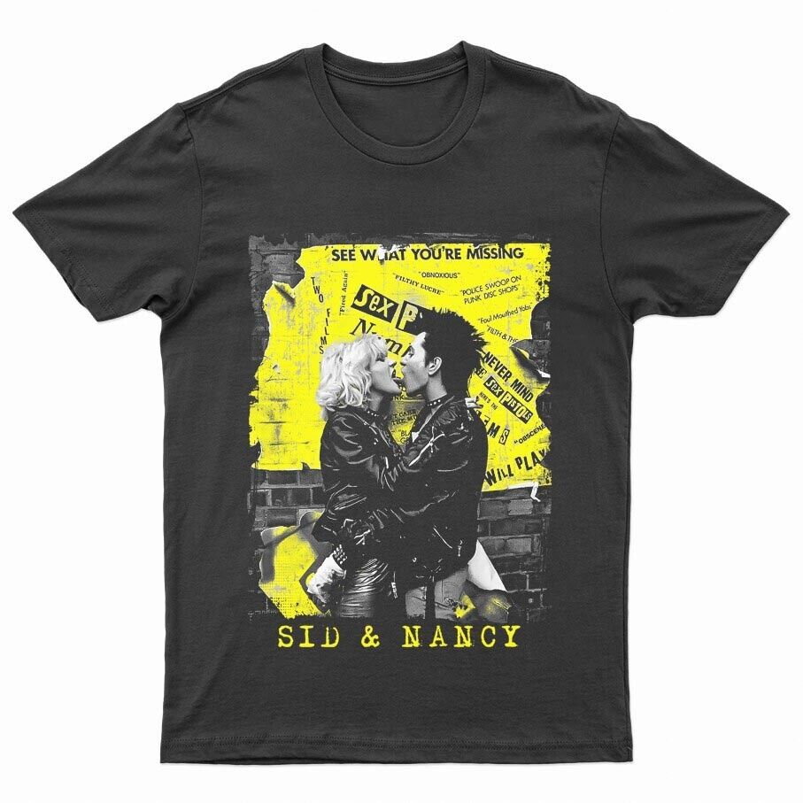 

Sid And Nancy Love Punk Band Cotton Black All Size Men Women Shirt Unisex T-Shirt XXXXL