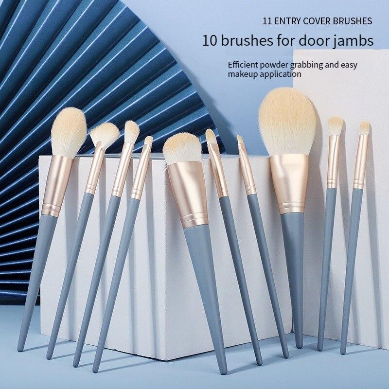 10 Pcs Makeup Brush Set Makeup Concealer Brush Blush Loose Powder Brush Eye Shadow Highlighter Foundation Brush Beauty Tools