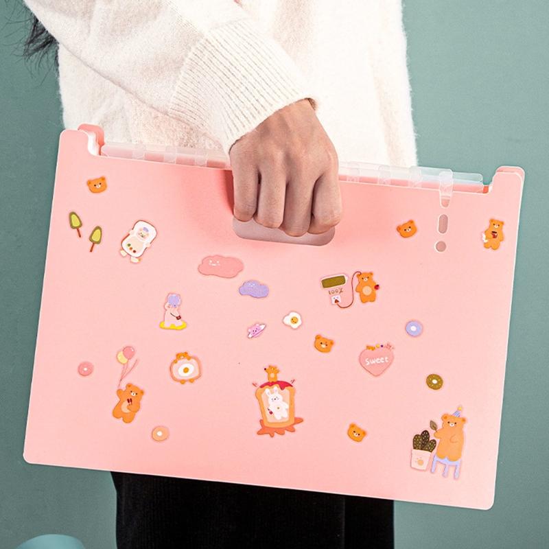 A4 Accordion Folder Clear Index Labels Expanding Document Folder File Organizer Desk Management For Office File Cabinet Quality