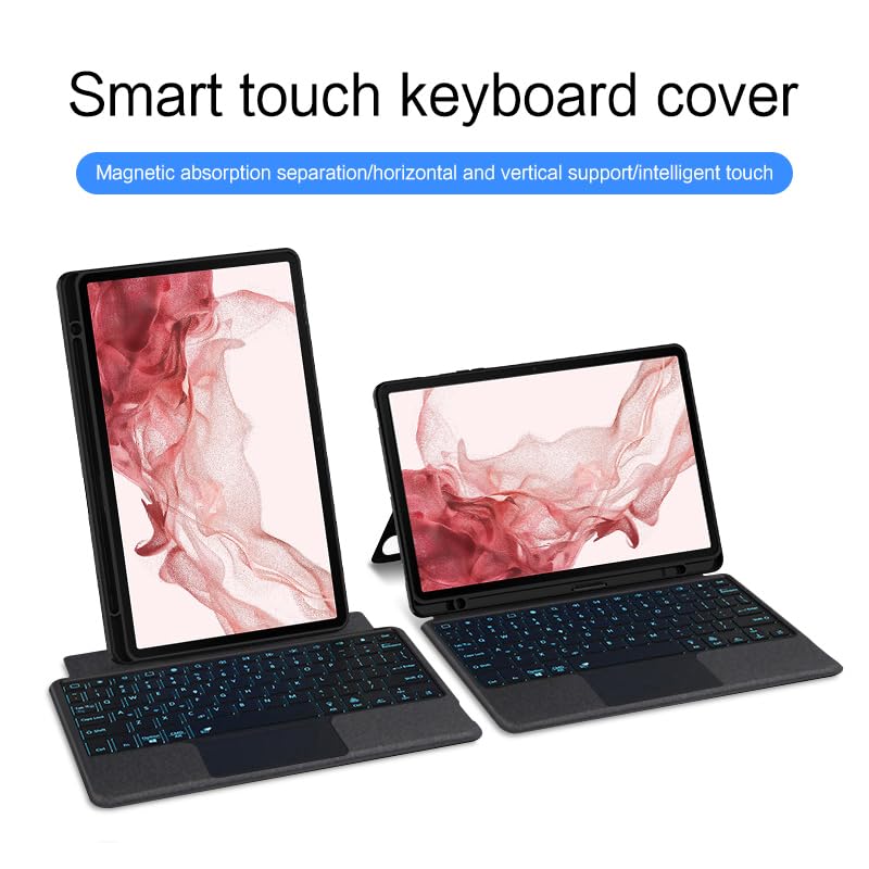 Compatible with Galaxy Tab S6 Lite with a magnetic keyboard and detachable backlit Magnetic S Pen and 10.4-inch, portrait/landscape orientation, case,