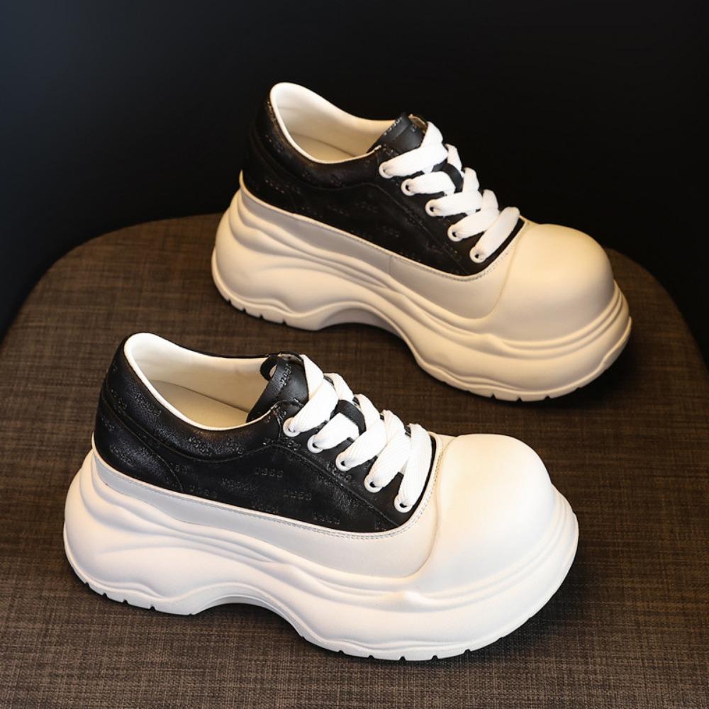 Platform Sneakers Thick Soled Inner Height Increase Shoes Women's Fashion 2025 Spring New Platform Soled Sports Casual Shoes