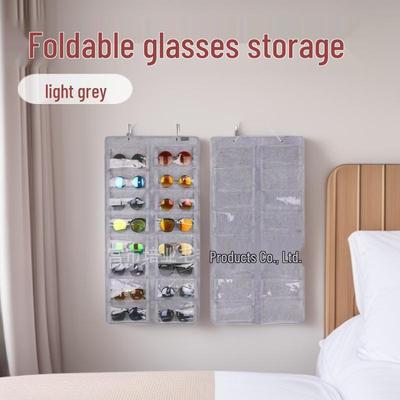 Wall-Mounted Foldable Felt Glasses Storage Bag for Sunglasses and Eyeglasses