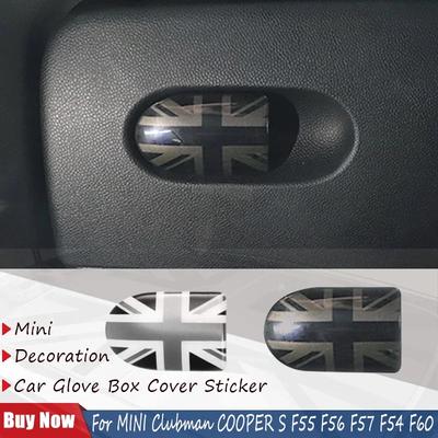 Black Flag Car Glove Box Handle Decorative Storage Box Cover Sticker For MINI Clubman COOPER S F55 F56 F57 F54 F60 Car-Styling