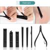 7/10/18 Pcs Classic Black Manicure Set Hand Feet Facial Stainless Steel Accessories All Black Nail Clippers