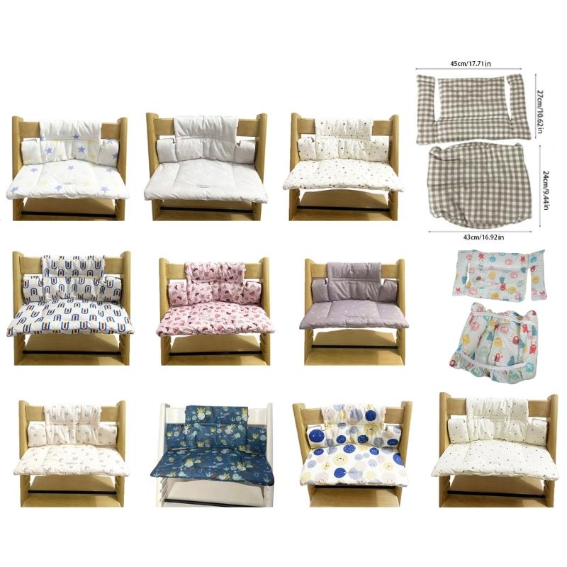 Soft High Chairs Cushions Baby Seats Cover with Graphics Comfortable Cotton Seats Cover High Chairs Accessories