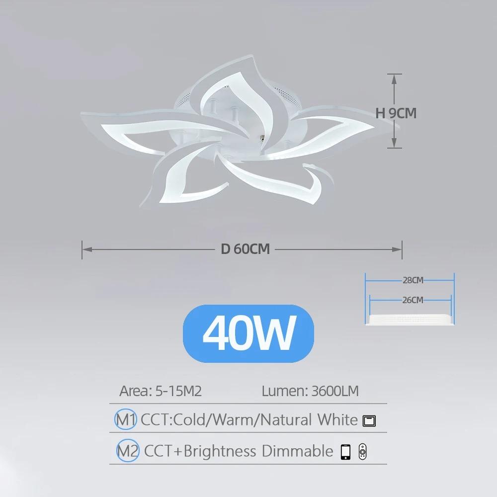 IRALAN Modern Ceiling Pendant Chandelier Decoration Home Lamps for Room Kitchen Home Three-color Dimming LED Ceiling