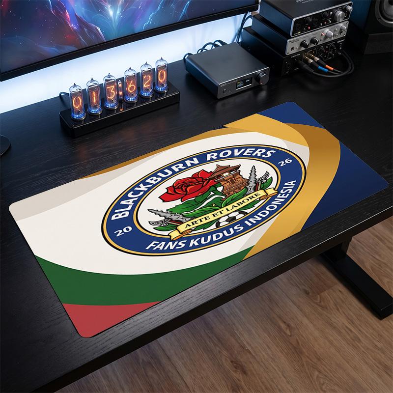 Tappetino per Mouse Grande Stampa Calcio Blackburn Rovers, Tappetino Esteso Antiscivolo per Scrivania da Gioco per Ufficio Casa