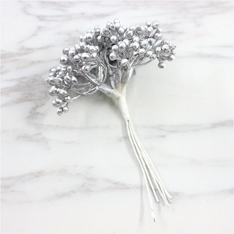 Fake Branches Simulati Leaf Wedding Props Home Artificial Landscaping Pine Needle Berry Hang Frost Flower Tree Branches Leaves