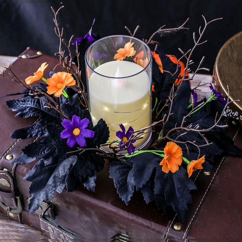 1PC Lightweight Wreath Halloween Decorations Mini Wreaths for Spooky Party Multiple Options Available