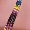 10String, Natural Multi-color Spinel Beads Strand 3mm Faceted Round Loose Gemstone Beads 40cm DIY Bracelet Necklace Jewelry Making Supplies