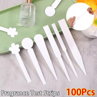 100Pcs Durable Flower Shape Perfume Test Strips Pointed Oil-absorbing Fragrance Test Strips Essential Oil Test Strips