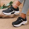 Women Casual Sneakers Spring New Breathable Mesh Comfort Soft Sole Chunky Sport Shoes Large Size Simple Versatile Platform Shoes