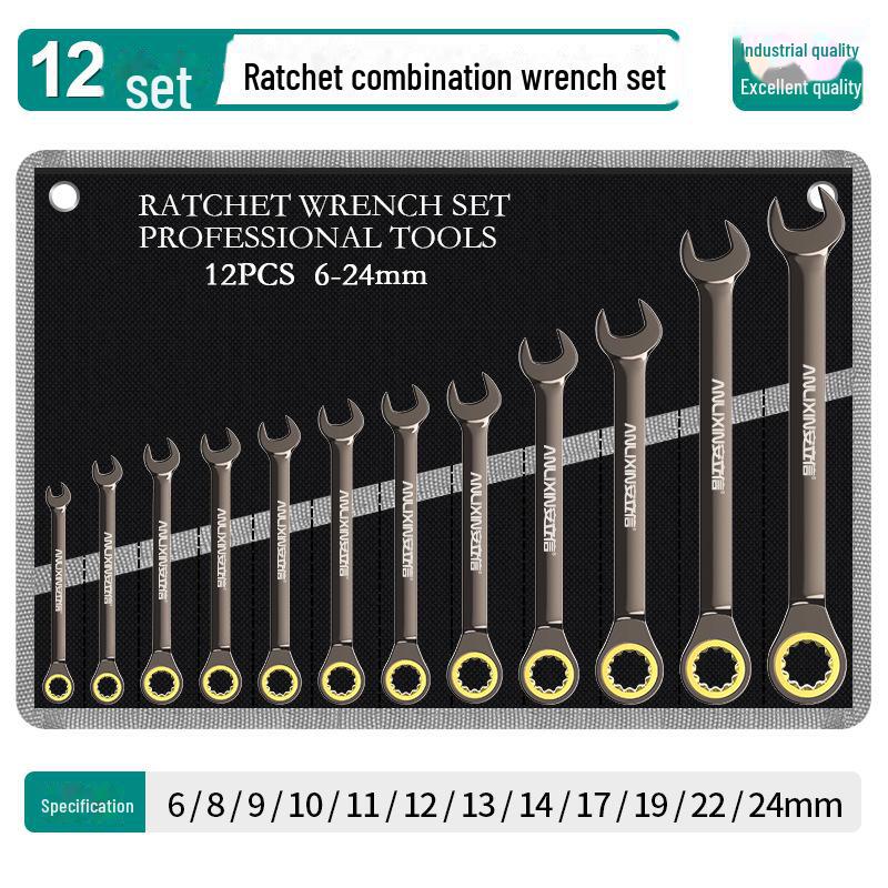 Hochleistungs-Autoreparatur-Ratschenschlüssel mit 72 Zähnen aus Chrom-Vanadium