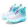 TUINANLE Zapatillas de skate de alta calidad para niños, zapatillas luminosas con luz LED, zapatos de dos ruedas para niños y niñas con carga USB