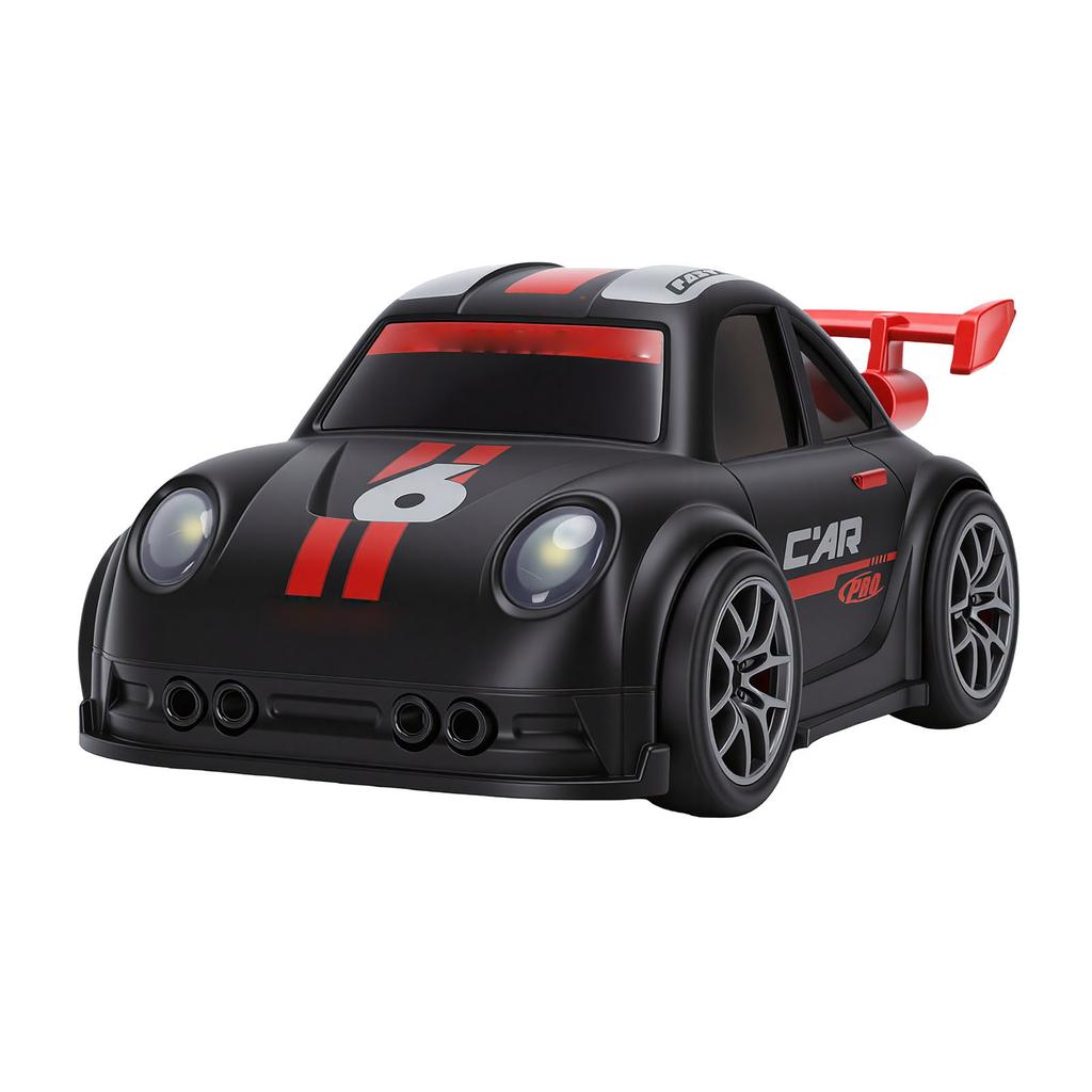 RC Drift Car 4 Modes Interactive Cute Cartoon Remote Control Car Toy with LED Light for Birthday Xmas Gift Black