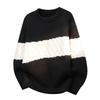 Unisex Knit Sweater Round Neck Long Sleeve Casual Thick Pullover Youth Adult Loose Fit Rabbit Hair Blend