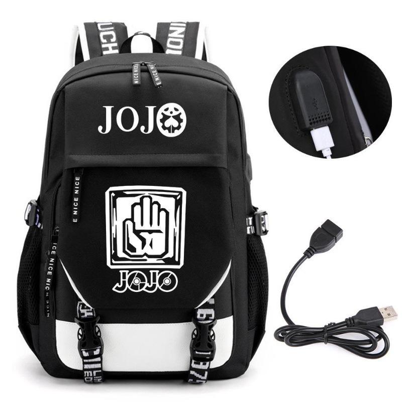 Jojo New Fan Riman Peripheral Printed Backpack Multifunctional Large Capacity Computer Bag Youth School Bag