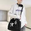 Nylon Star Tote Bag Drawstring Y2K Crossbody Bag Kawaii Large Capacity Shoulder Bag  Outdoor