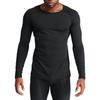 Men's Winter Quick-Dry Fleece Compression Tights & Long Sleeve Sportswear for Running & Basketball.