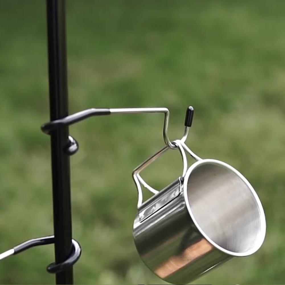8Pcs Stainless Steel Camping Lantern Hook Hangers Outdoor Lamp Hanger Stand Light Stand Holder Hooks for Outdoor Camping Fishing