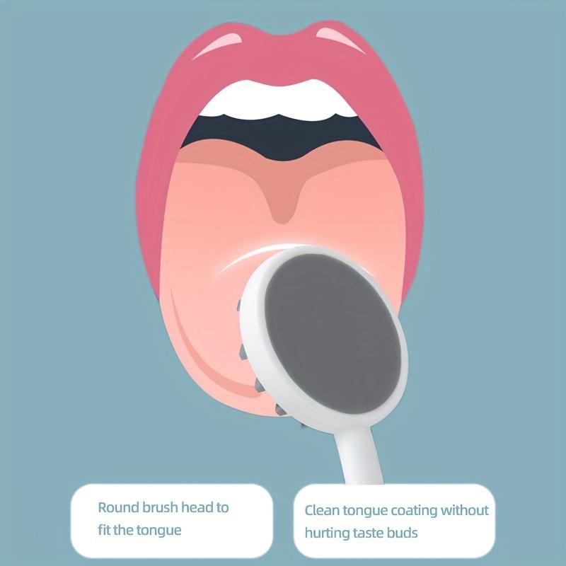 Silikon Zungenschaber - Sanfte Mundpflege, Zungenreiniger für frischen Atem, Geruchloses persönliches Hygienewerkzeug