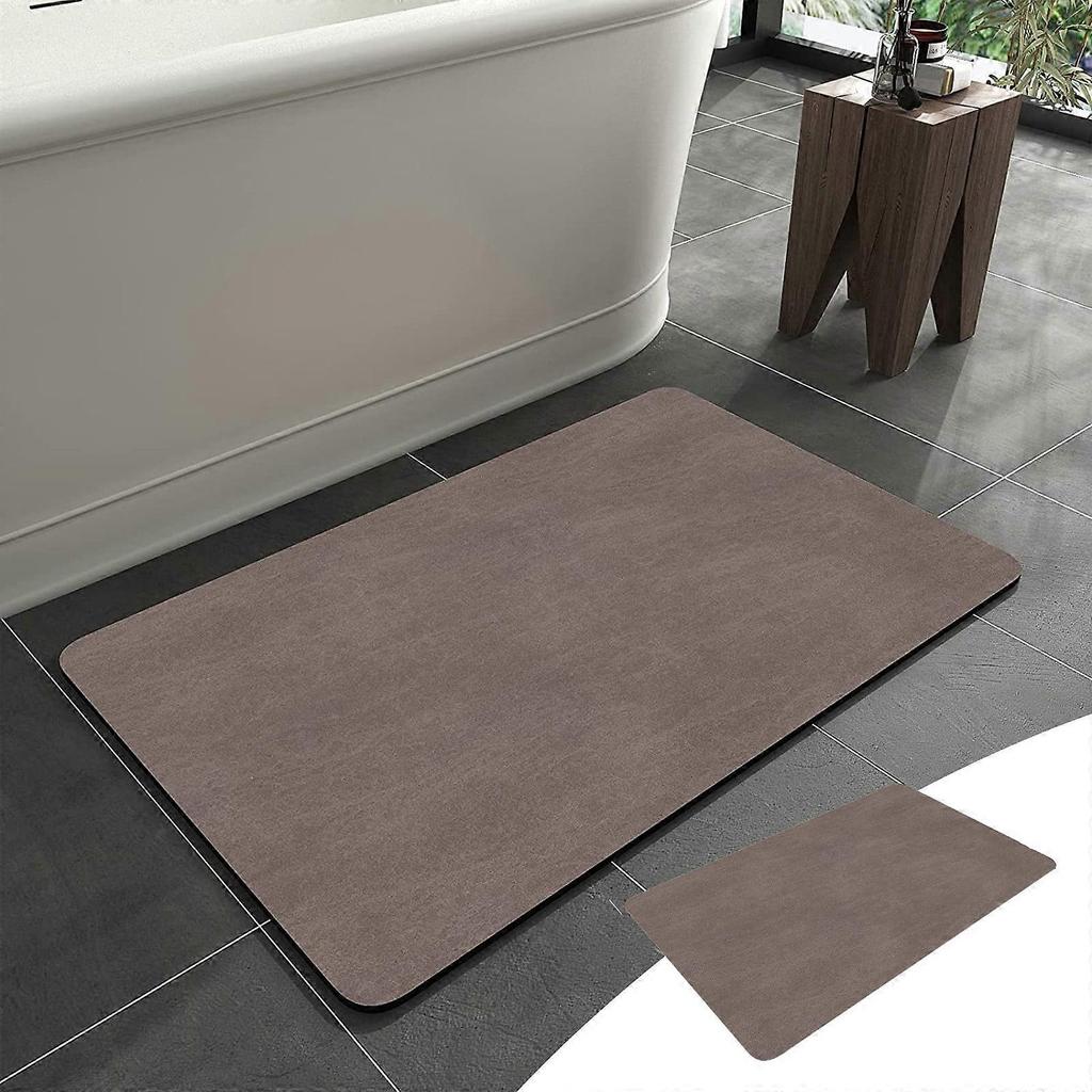 Ruhiku GW Bathroom Floor Mat, Diatom Mud Non-Slip Quick Dry Absorbent, Washable Compatible with Under Door, In Front of Bathtub, Shower, Sink