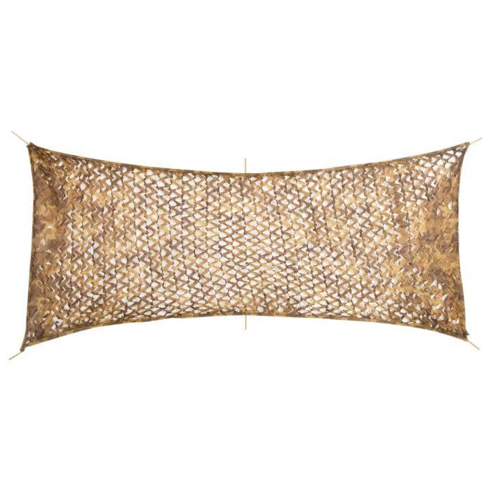 Filet de camouflage avec sac de rangement 409x206 cm sable