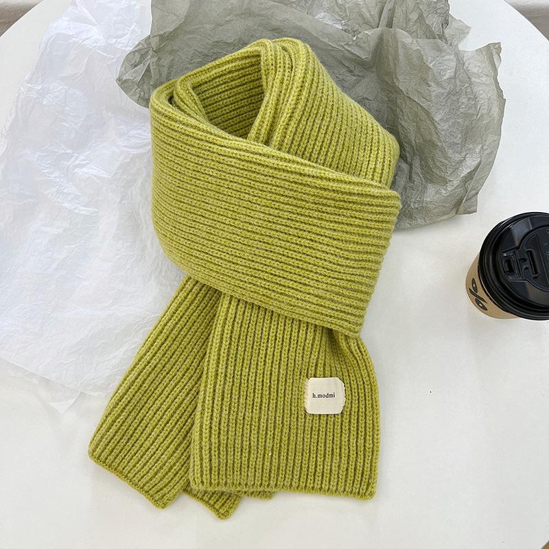 New Knitted Scarf Men's and Women's Student Couple Thickened Wool Scarf Korean ins Wind Wool Shawl