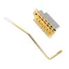 52.5mm Tremolo Bridge with Bar Zinc Alloy Vintage Electric Guitar Bridge Replacement for Fender Strat Style Guitars Gold