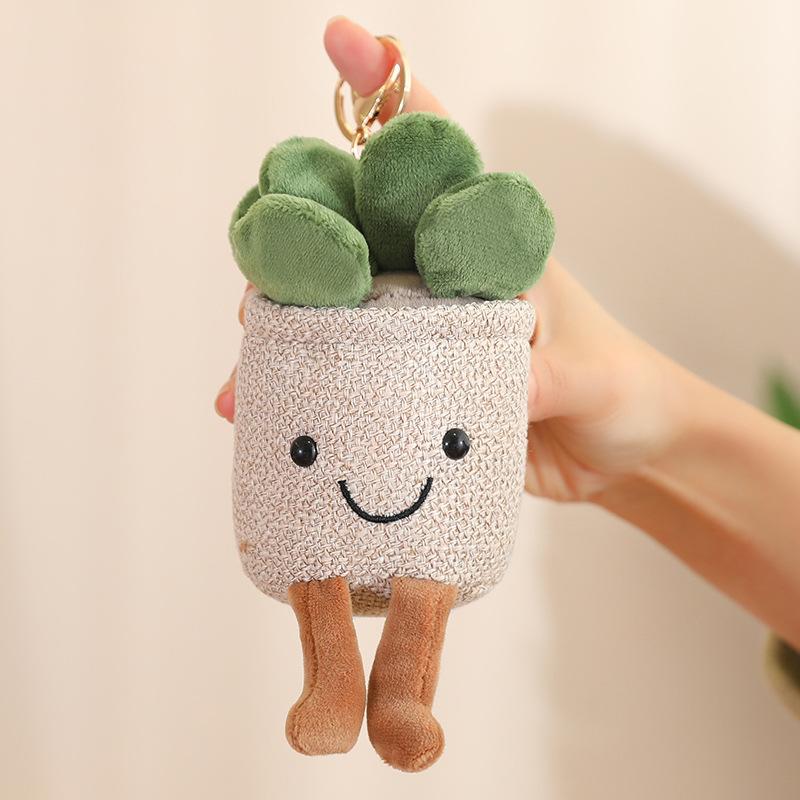Cute Fun Cake Pendant Succulent Keychain Bag Pendant Simulated Cake Rag Doll Children's Gift
