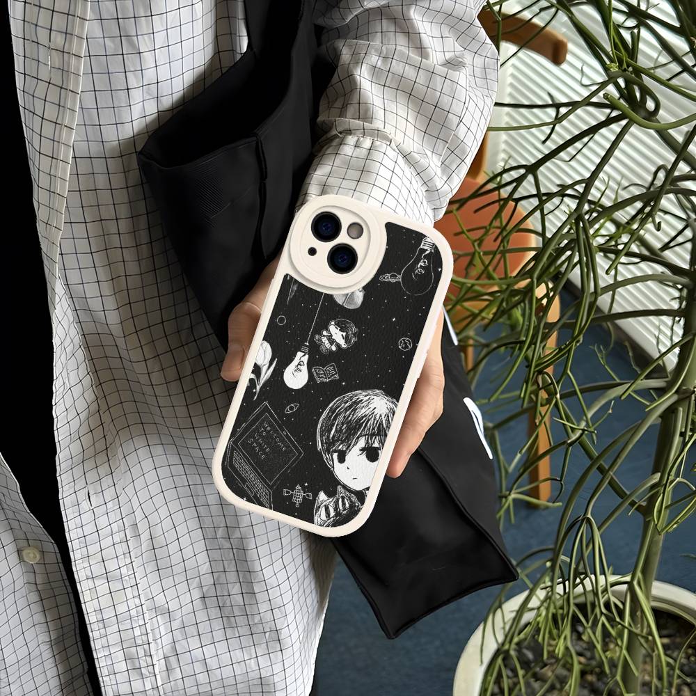 O-Omori Game Phone Case For IPhone 16 15 14 13 12 11 Pro Max Plus Leather Shockproof Cover