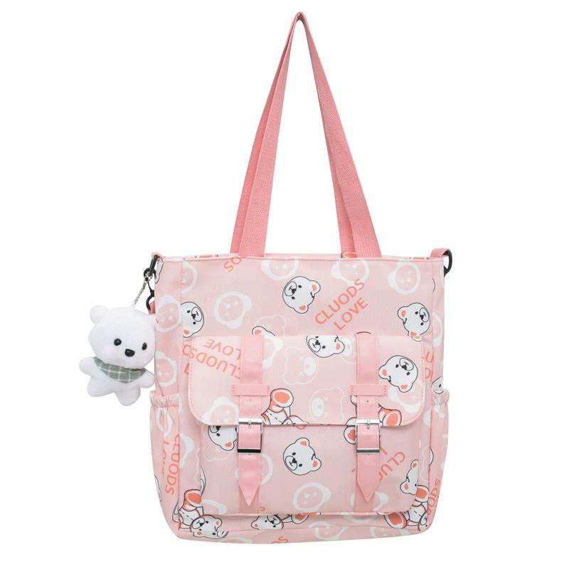 Cloth Bag Tote Bag Mommy Bag Cute A4 File Bag Make-Up Bag Large Capacity Simple Shoulder Messenger Bag Female