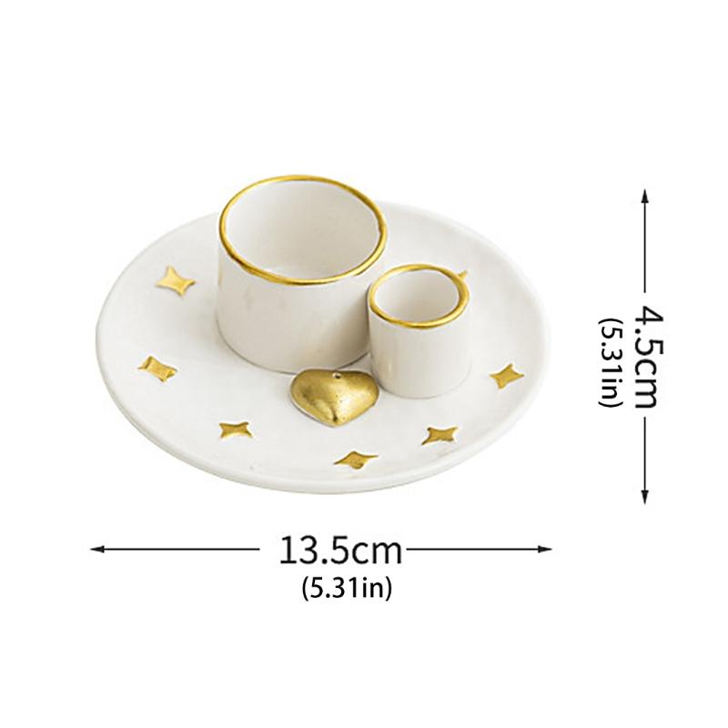 4 in1 Incenses Holder,Sages Burners Holder,Palos Santo Holder Burners Ashes Catcher Tray,Stick Holder Meditations Decors