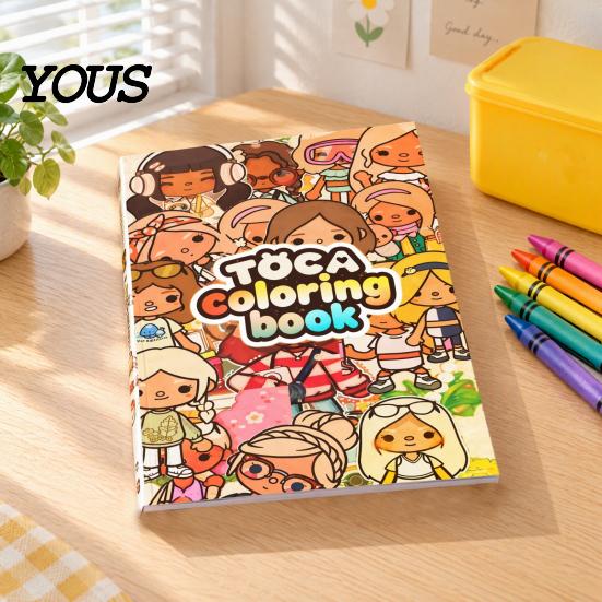 Creative Gifts for Children Cartoon Character Coloring Book Kids, Thick Paper Clear Line Birthday Painters Art Patterns Drawing Book, Fine Motor