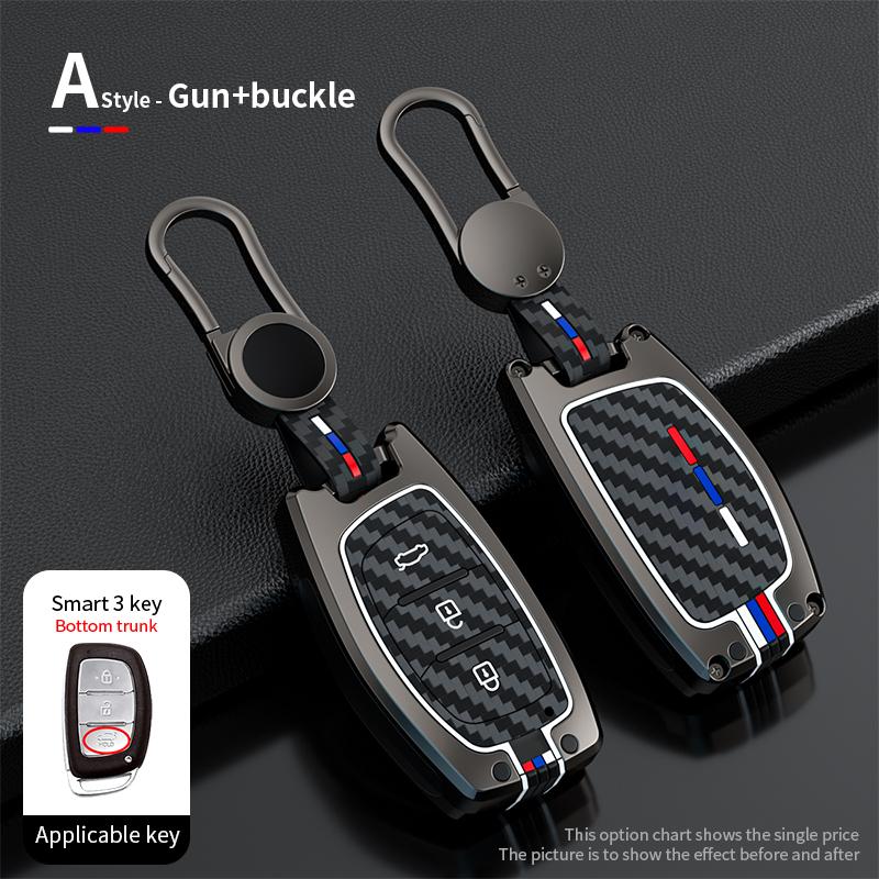 Car Key Case Cover Shell Fob For Hyundai Tucson Santa Fe Rena Sonata Elantra Creta Ix35 Ix45 I10 I30 I40 Keychain Accessories
