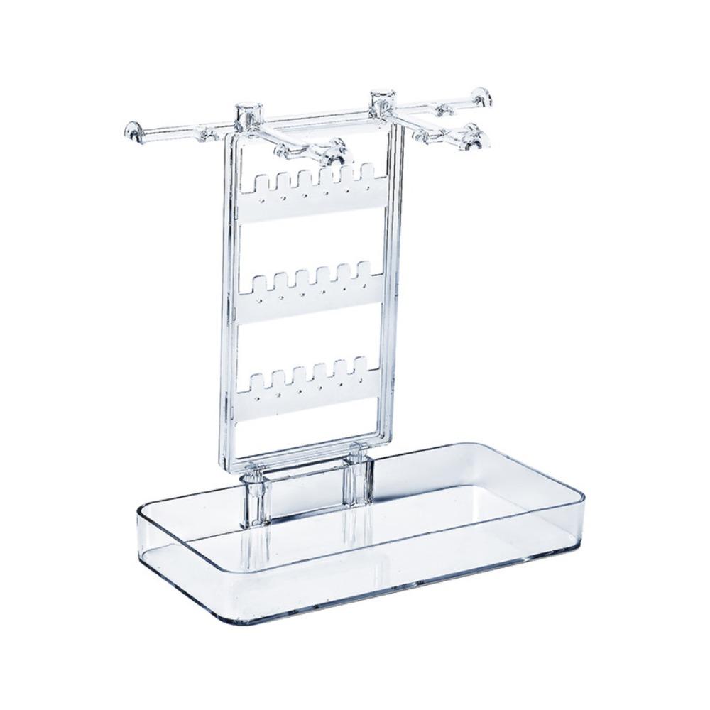 

Transparent Jewelry Display Stand with Base Necklace Organizer Holder Storage Tray Key прозрачный