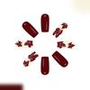 Autumn Winter Press On Nail Set of 24 Glossy Maple Leaf Design Easy Application Comfort Fit