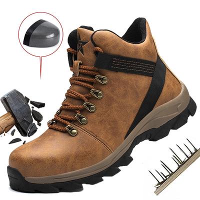 Nouvelles Bottes de Sécurité de Travail pour Hommes Résistantes à l'Usure Anti-écrasement Anti-perforation Imperméables Bottes de Travail Protectrices Indestructibles